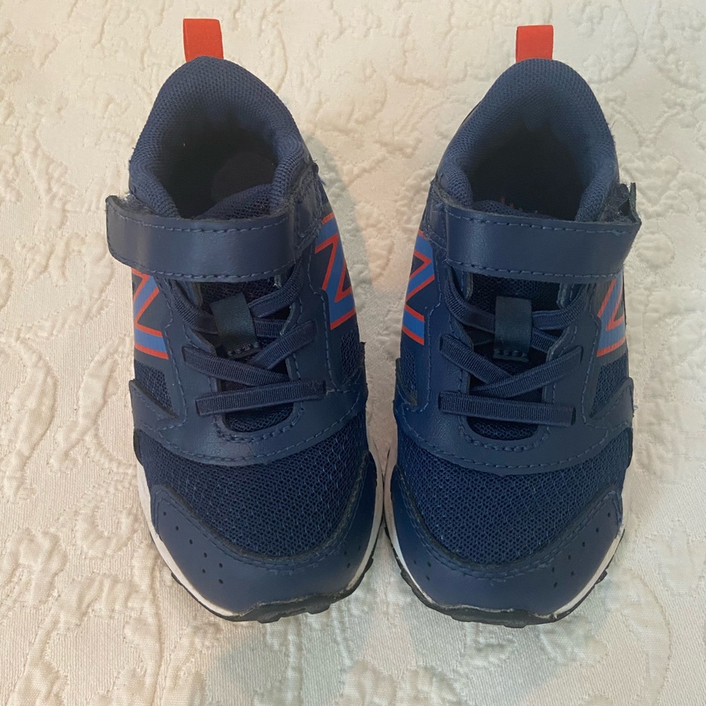 New Balance Kids Navy and Red Sneakers